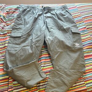 Sale Adidas Men's green ADOR woven cargo pants embroidered logo size 2XL nwot